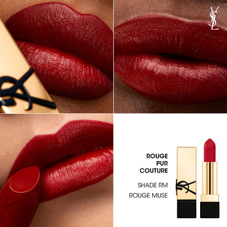 YVES SAINT LAURENT ROUGE PUR COUTURE LIPSTICK  RENO RM ROUGE MUSE